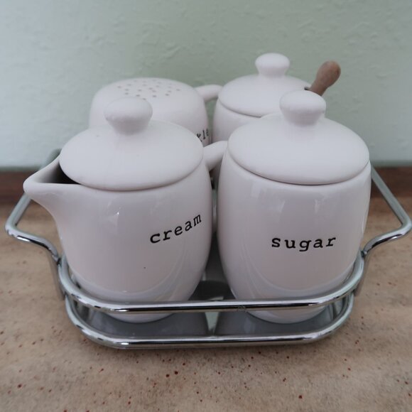 PotteryBarn | Kitchen | Pottery Barn Coffee House Condiment Set Sugar ...